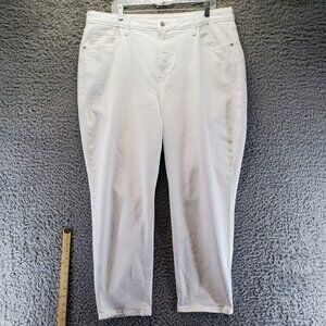 Old Navy Jeans Womens 18 White High-Rise OG Straight Secret Smooth Pockets